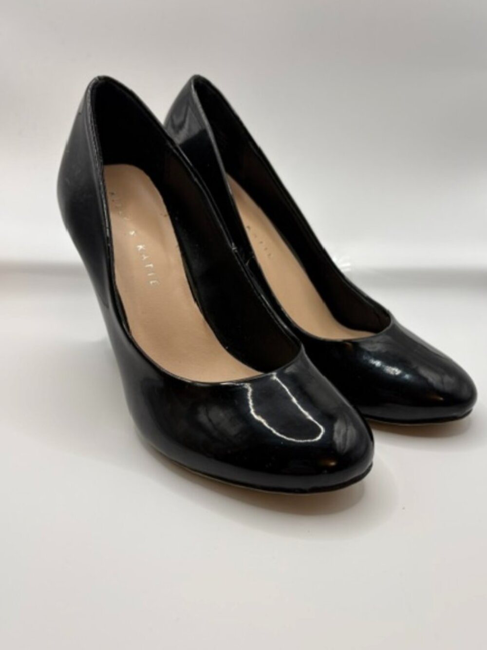 Kelly and Katie Black closed toe pump heel